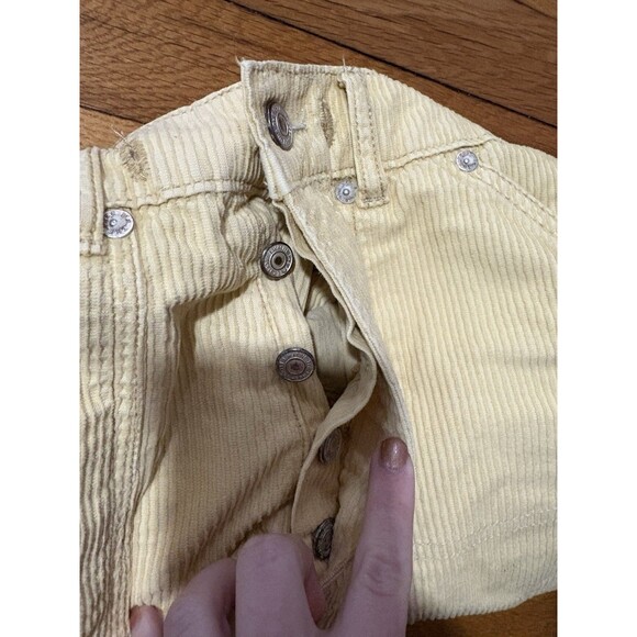 Free People We the Free Size M Second Chances Corduroy Shorts Yellow - Picture 5 of 7
